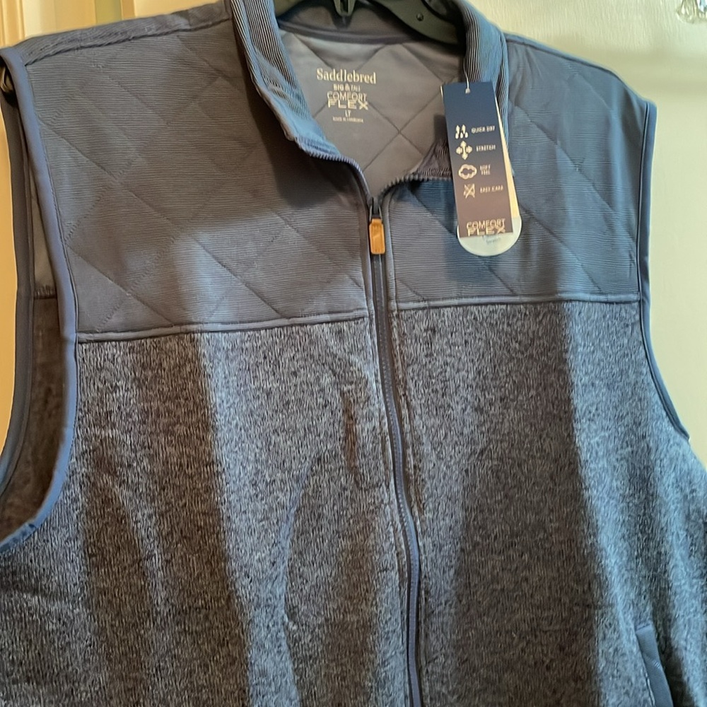 MEN VEST SADDLEBRED SLADE BLUE BIG & TALL - Picture 7 of 9